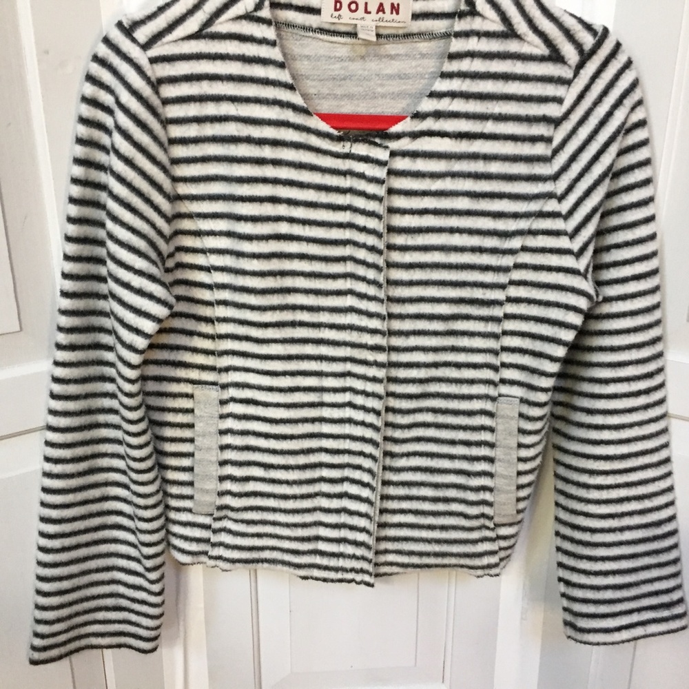 Dolan Gray & White Striped Zip Jacket - Picture 3 of 15